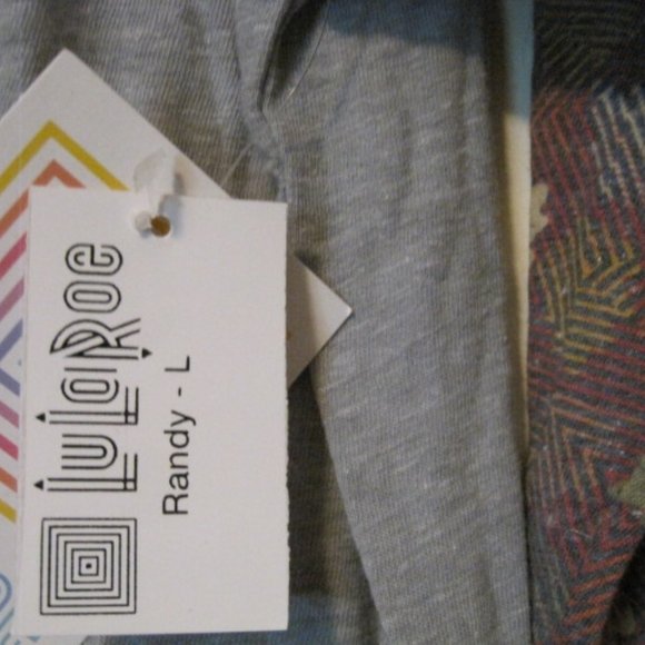 Lularoe Multicolored Leaves Randy Tee - Picture 3 of 5